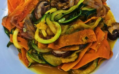 Noodles con curry de calabaza