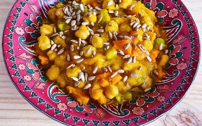 Garbanzos con verduras al curry